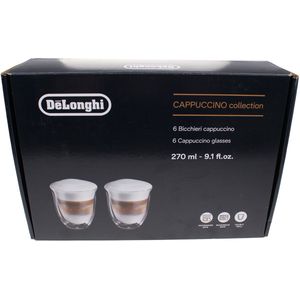 DELONGHI - CADEAUSET - 6 Cappuccino Glazen - DLSC301