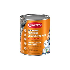 Decoratieve roestwerende verf Owatrol RUSTOL DECO MAT Puur wit (RAL 9010) 0.75 liter