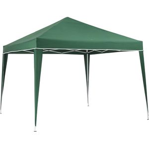 Multifunctionele 3 x 3 tent groen/wit Deluxe 3 x 3 m - Pop-up, waterdicht