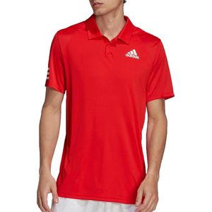 adidas adidas Club 3-Stripes Polo  Sportpolo - Maat S  - Mannen - rood/wit
