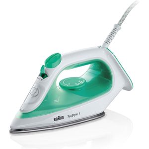 Braun TexStyle 1 SI 1040 GR Stoomstrijkijzer Keramische Strijkzool - Strijkijzer - Groen - Wit