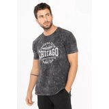 ItalianStyle - Heren T-Shirt - Donkergrijs - Ronde Hals - Chicago