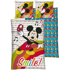 Disney Mickey Mouse Dekbedovertrek - 140 x 200 cm + 63 x 63 cm - Polyester