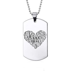 Ketting RVS - I Love You