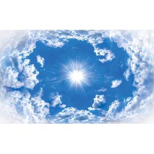 Sky Clouds Sun Nature Photo Wallcovering