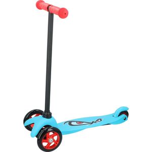 No Fear Kinderstep - Step 3 Wielen - Buitenspeelgoed Jongens en Meisjes - Kinder Step voor Kinderen 2 tot 5 jaar - Maximaal Gewicht 20 kg - Stuurhoogte op 66 cm - Aluminium - Blauw