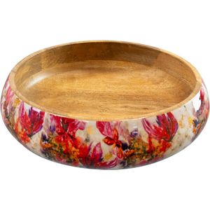 TS Collection - Bowl Sweet magnolia - 25x6 - Metaal & Epoxy - Exclusieve woonitems voor binnen - Handgemaakt - Unieke print - Designed by Lammie