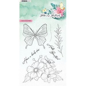 Studio Light Blooming Butterfly Clear Stempels Anemone Butterfly