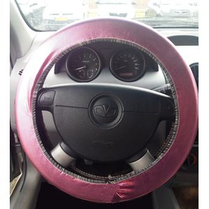 Stuurhoes Glitter mat lak roze stuurwiel hoes auto bekleding shiny sparkle patroon pink vrouwen auto bekleding