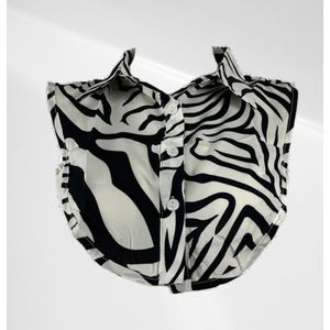 Blouse kraagje - Zebra print - In verschillende kleuren - Katoen