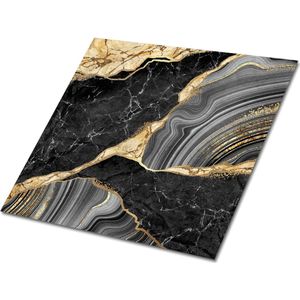 Tulup PVC Tegels - Marmeren Mozaïek Vinyl Tegels - 30 cm x 30 cm - Veelkleurig Vinyl Tegels Zelfklevend - Verpakking van 9 stuks - Vloer Tegels PVC - Marmer Plaktegels - Zelfklevende Vinyltegels - Plaktegels keuken en Badkamer
