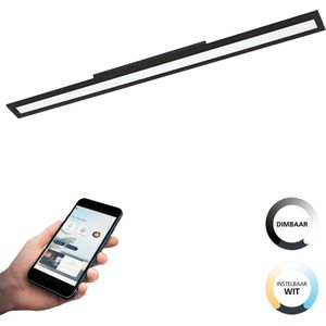 EGLO connect.z Salobrena-Z Smart Plafondlamp - 120 cm - Zwart/Wit - Instelbaar wit licht - Dimbaar - Zigbee