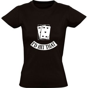 Blackjack Dames T-shirt | kaarten | kaartspel | casino | gokken