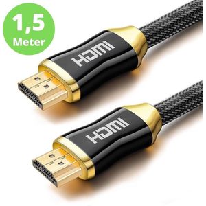 RAMBUX® - HDMI Kabel - 2.1 High Speed - Ultra HD 4K / 8K - TV / PC / Laptop / Console - Gold Plated Copper - HDMI kabel 1.5 meter