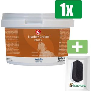 Sectolin Ledervet - Zwart - 500 ml - Inclusief PetsHome Ledervet Spons
