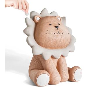 Onbreekbare Spaarpot voor Kinderen - Bruine Leeuw Spaarvarken, Ideaal voor Jongens en Meisjes, Perfect Kindercadeau voor Verjaardagen en Feestjes
