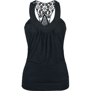 R.E.D. ROCK-ENGINEERED DESIGN Zwarte top met kant Vrouwen - XS