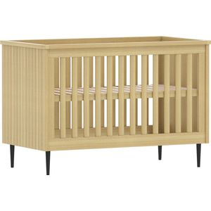 Born Lucky Babybed / Ledikant Praag verstelbare bodem 60x120 cm - Natural