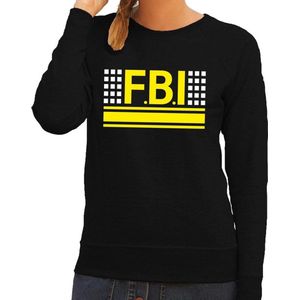 Politie FBI logo zwarte sweater voor dames - Geheim agent verkleedkleding XL