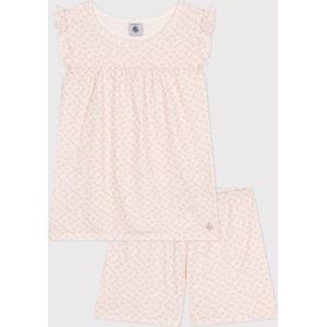Petit Bateau Katoenen pyjamashort met bloemenprint voor kinderen Meisjes Pyjamaset - Roze - Maat 104