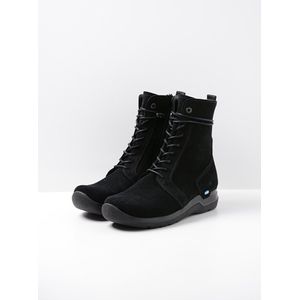 Wolky Hoge veterschoenen Bluff HV zwart suede