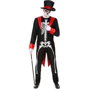 Vegaoo - Chique skelet kostuum voor mannen