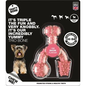 TastyBone - Toy - Trio Bone Bacon - Hond - Kauwspeelgoed - Vegan