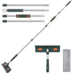Ramenwasser telescopisch - Telescoopsteel met borstel – Telescoop met borstel - Telescoopsteel ramenwassen – Uitschuifbaar - Telescoopsteel Ramenwassen – Uitschuifbare Ramenwisser – Verstelbare Ramentrekker – Glazenwassen – Glazenwasser – Ruitenwass