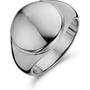 New Bling 9NB 0273 50 Zilveren Ring - Zegelring Ovaal - maat 50 - Zilverkleurig