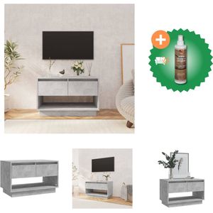 vidaXL Tv-meubel 70x41x44 cm spaanplaat betongrijs - Kast - Inclusief Houtreiniger en verfrisser