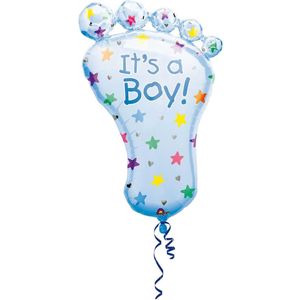 Anagram - Folieballon - Supershape - Voetje - It's a boy - Zonder vulling - 58x28cm