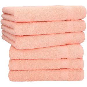 Ibenzoa® Zesdelige Luxe Handdoekenset van Zacht Katoen voor Sport en Reizen in Abrikooskleur