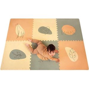 Hakuna Matte Stijlvolle Speelmat Baby (1,8x1,2 m Jungle) - 6 XXL panelen van elk 60x60cm - 20% dikkere en zachtere puzzelmat baby - Niet-giftige, geurloze, gemakkelijk te onderhouden speelkleed baby - Plasticvrije verpakking