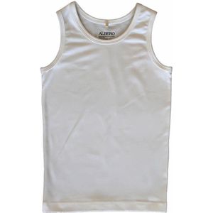 Tanktop Singlet meisje - 2 stuks - Wit en Zwart/Wit - Organisch biokatoen - Maat 92/98