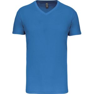 Licht Kobaltblauw T-shirt met V-hals merk Kariban maat S