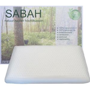Sabah Natuur Rubber Hoofdkussen | Latex | 100% Natuurproduct | Medium | Ondersteunend | Ventilerend | 40x70 cm