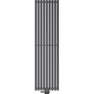 Badkamerradiator middenaansluiting 480x1800 mm antraciet met LuxeBath universele aansluitset
