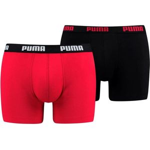 Puma Heren Boxershort 2-pak- Zwart - rood - S