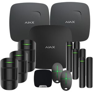 Ajax alarmsysteem kit met Fire protectie zwart