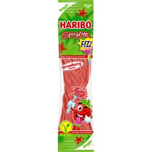 Haribo Spaghetti Fizz Strawberry - 200 gram - Snoep - Vegetarisch -Aardbei