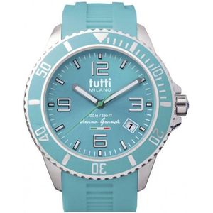 Tutti Milano TMOG001TU- Horloge -  48 mm - Turquoise - Collectie Oceano Grande