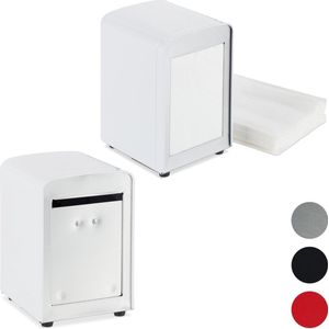 Relaxdays 2x servettenhouder retro - American Diner - servet houder - servetten dispenser