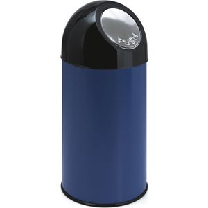 Afvalbak Met Pushdeksel Blauw 40L