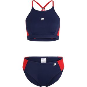 Fila Damen Bikini Sidon Bikini Medieval Blue-True Red-M