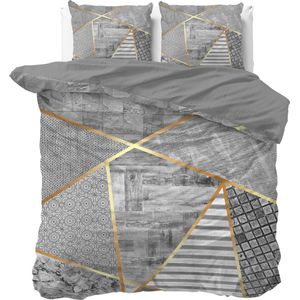 Dreamhouse Graphic - Dekbedovertrekset - Lits-Jumeaux - 240x200/220 + 2 kussenslopen 60x70 - Grijs