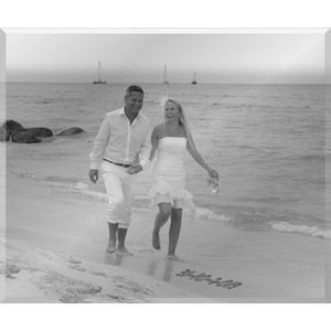 Huwelijkscadeau - Bruiloft - Trouwen - Huwelijk - Liefde - Bruidspaar - 12,5 jaar getrouwd - 25 jaar getrouwd - Mr & Mrs - Foto in spiegel - Tekst in spiegel - 40x50cm