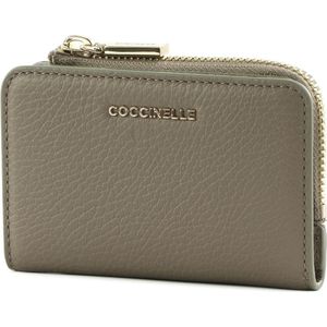 COCCINELLE Leren Kaarthoes Metallic Soft Credit Card Holder Warm Taupe