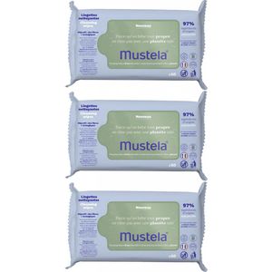 Mustela Avocado Reinigingsdoekjes Verpakking van 3 x 60 Doekjes