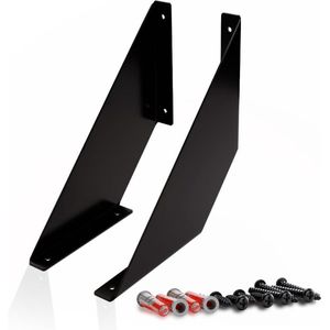Plankhoek zwart plankdrager [incl. montagemateriaal] geschikt voor verschillende planken plankhouder zwart [groot 20 cm]