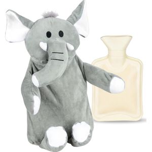 Warmwaterkruik dier warmwaterkruik voor kinderen, olifant, warmwaterkruik, knuffeldier, warmwaterzak, rubber